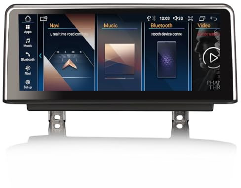 GONFEN Qualcomm 8 Kern 4GB+64GB Android 14 DAB+ Autoradio Für BMW 3er F30 F31 F34 4er F32 F33 F36 F80 F82 NBT 10,25 IPS Touchscreen Navigation CarPlay Android AUTO WiFi USB Bluetooth5.0 CANbus Idrive