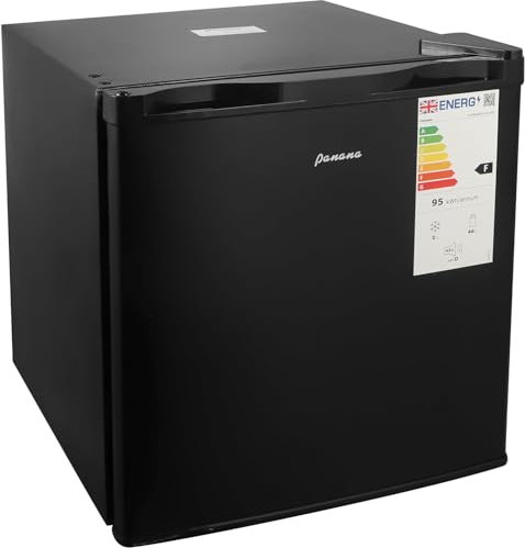 Panana Table Top Mini Fridge Black Mini Cooler, 46/70 Litre with Ice Box Can Dispenser & Reversible Door, Adjustable Thermostat & Feet (Black, 46 L)