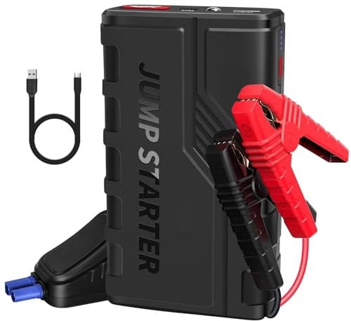 KUKUPOW Avviatore Batteria Auto 1500A (Fino a 7.0L Gas e 5.5L Diesel) 12V Jump Starter Booster, Power Bank, Torcia LED, Porta USB per Smartphone