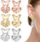 KSJEHW 6 Stücke Ohrringheber Magische Einstellbare Ohrring Lifter Ohrmuschelheber Hypoallergen Earring Lifters Ohrringaufzüge für Earring Backs Ohrläppchen Heber Damen(Schmetterling)
