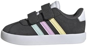 adidas Mixte bébé VL Court Shoes, Grey Six/Halo Mint/Bliss Lilac, 20 EU