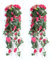Hocadrv 2 Stück Kunstpflanzen Hängend Seide Rose Blumen Gefälschte Künstliche Hängende Blumen 90 cm Künstliche Hängepflanzen Efeu Künstlich für Haus Garten Hochzeit Terrasse(Rot)