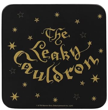 Dessous de verre Half Moon Bay Harry Potter | Cadeaux de nouvelle maison et cadeaux Harry Potter | Accessoires de salon et accessoires de bar | Cadeaux Harry Potter pour femmes et cadeaux Harry Potter