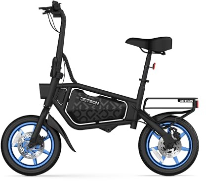 Jetson Bolt X Electric Bike, Foot Pegs, Easy-Folding, Built-in Carrying Handle, Rear Cargo Rack, Twist Throttle, Cruise Control, Up to 15.5 MPH, Range Up to 15 Miles, Ages 12+, Black, JBOLTX-BLK