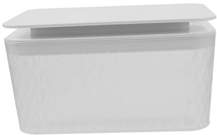 Beatifufu Wet Wipes Dispenser Box Lid Reusable Water-resistant Wipes Container Holder for Bathroom Nursery and Living Room Storage Crystal White