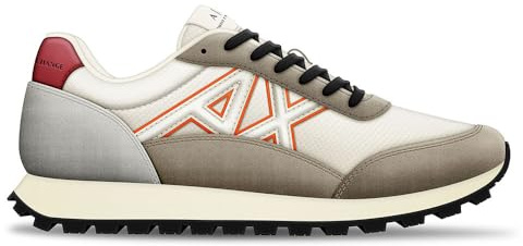 Armani Exchange Men's Drop Sneaker, R Cash Off Wht Or Fl, 7.5 UK
