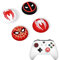 DLseego Grip Caps per Controller PS5 PS4 Xbox 360 Xbox One,4PCS Anti Slip Silicone Cool Custodie per Thumbstick,Coperchi per Joystick Controller Copri Levette Analogiche,Nero+Bianco+Rosso