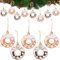 DAHI 8pcs Christbaumschmuck Deko Donuts Weihnachtsbaumanhänger Baumkugeln als Weihnachtsdeko (Champagne)