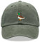 Stockente Duck Baseballkappe, Vintage, gewaschen, Unisex, Väter, verstellbar, Vogelbeobachter, olivgrün, Einheitsgröße