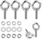 Vite ad anello M8, 4 viti ad occhiello in acciaio inox 304, con tappo a vite e rondelle, occhielli a vite, viti ad anello per il fissaggio, per appendere, interni, esterni
