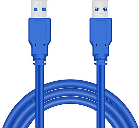 USB to USB Cable 1m, USB 3.0 Type Male to Male USB Cable 1M, USB A to USB A 5Gbps High-Speed Data Transfer Lead Compatible with External Hard Drive Laptop Cooling Pad Docking Station PC Printer Camera