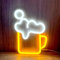 HFHungkeong Insegna al neon a LED con birra, decorazione artistica da parete per feste, club, ristorante, casa, negozio, hotel, batteria o USB, regalo per uomini, adolescenti, ragazzi, compleanno,