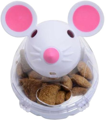 NIHENHAO Cat Food Dispenser Leaking Food Mouse Toy Kitten Slower Feeder Interactive Cats Treat Feeder Boredom Pet Favor