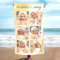 NIUBI Serviette de Plage Personnalisée,Personnalisée Serviette de Plage Microfibre avec Nom,avec Photo et Texte,pour Vacances à la Plage en Plein Air, Piscine, Sauna 50 * 100cm