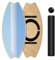 Leogreen Balance Board aus Holz, 7 Modi Wackelbrett Indoorboard Skateboard Indoor Surfboard, Gleichgewichtsboard, mit Verstellbaren Stoppern, Hellblau