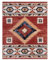 RUGMRZ Teppich KleinSchlafzimmer Teppich Teppichboden Auslegware 50x80CM Teppichboden Auslegware rotPflegeleichte Bodenmatte mit geometrischem Vintage-Muster