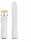 BEUAOCK 20 * 12mm Notched Cowhide Watch Strap Compatible With Michael Kors Compatible With Watch MK6985 6986 2425/2433 2277 Watch Band Men And Women Leather Bracelet(A-white-gold)