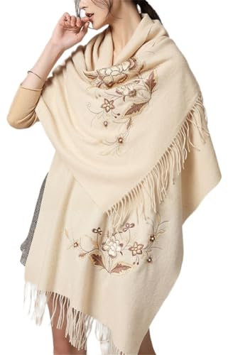 Ethnic Wind Warm Wool Scarf Female Winter Embroidery Wool Shawls