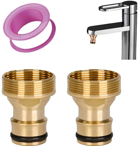 Universal Wasserhahn Adapter Schlauchkupplung Schnellkupplung Gartenschlauch Anschluss Universal-Wasserhahnanschluss für Mischbatterie