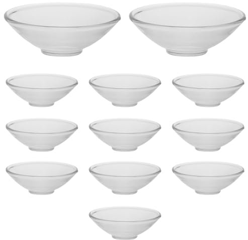 Abaodam Kerzenhalter Aus Glas Tropfenfänger Geriffelt Wachsauffangring Klarglas Für Zuhause Restaurant Hotel Wachstropfschutz 12 Stück