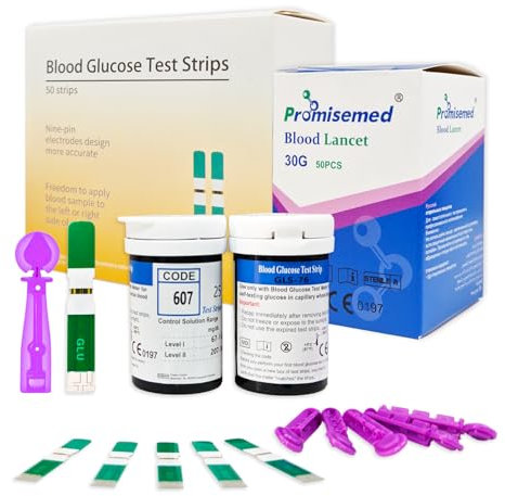 Blood Sugar Test Strips 50pcs, Blood Glucose Test Strips for Diabetes