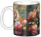 Gpkgsigt Tazza in ceramica con stampa di fiori di tigre e fiori di loto, per cappuccino, latte, cereali, yogurt, latte, bevande calde o fredde Forno a microonde