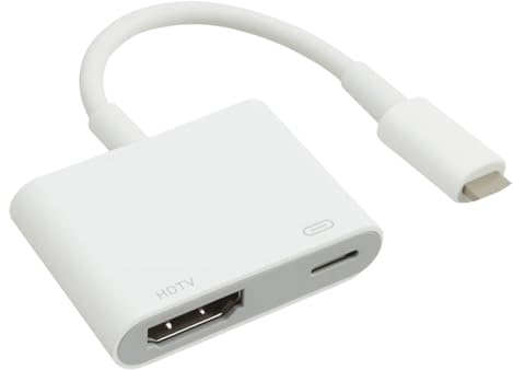 SRLWMYI HDMI Digital AV Adapter, HDMI Adapter für 1080P Video Audio Sync Screen Converter mit Ladeanschluss, Kompatibel mit TV, HDTV, Monitor, Projecto