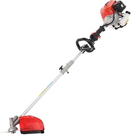 nawoefii 52cc Rasentrimmer Benzin, Freischneider Rucksack, Motorsense Benzin mit 2 Takt Motorsteuerung, 3 Zahn Klinge, 23 cm Fadenschneidkopf, 1.2L Tank, für Gartenpflege, Rasen und Ackerland