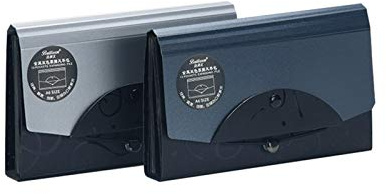 Plastik-Geldbörse Ordner, A4-Ordner 26 x 14 x 3 cm, mehrfarbig, 2er-Pack mit 13 Taschen