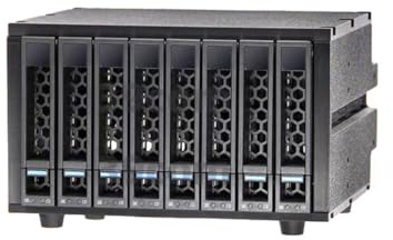 UieoKakeh Festplattenschacht mit Backplane-Gehäuse-Rack 8 Rollen Hot-Swap- 2,5 U. 2/SAS HDD-Schublade