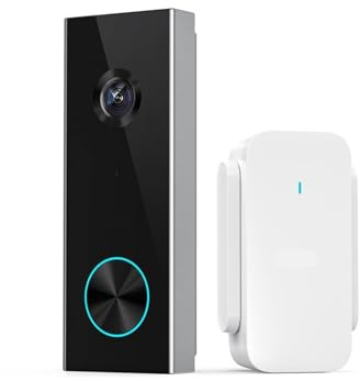 BJdfgE 3MP WiFi Doorbell Built-in Battery Wireless Video Intercom AI Human Detection 2-way Smart Door Bell