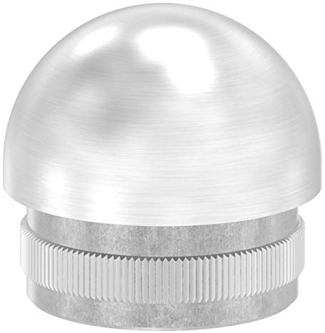 edelstahlonline24 Endkappe halbrund, hohl, für Rohr ø 33,7 x 2,0mm, zum Einschlagen
