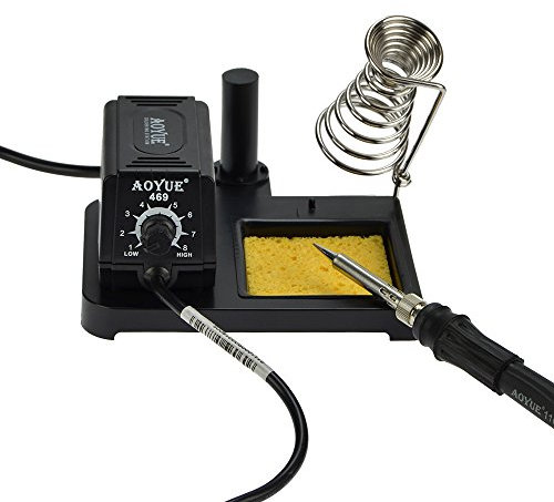 Aoyue 469 Variable Power 60 Watt Soldering Station with Removable Tip Design- ESD Safe