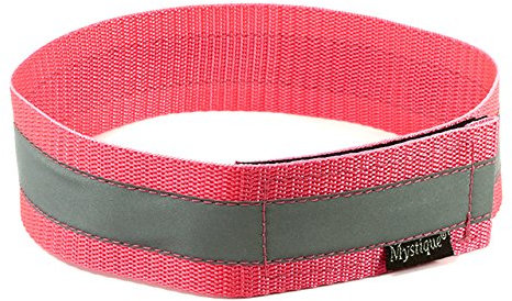 Mystique Signalhalsband mit Klettverschluss Reflexhalsband 45cm Neon pink
