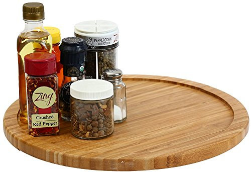 YBM HOME Lazy Susan Drehteller aus Bambusholz, 356 cm Durchmesser