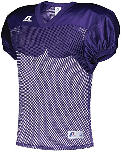 Russell Athletic Mens Stock Practice Jersey – Mesh Top Football Jersey for Men, Ideal for Training and Game Day JM Gold