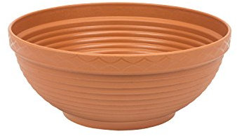 2 Liter Pflanzschale Blumenkübel Blumentopf braun terracotta D 22 cm Schale