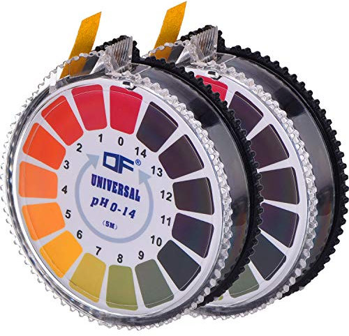 Universal-Teststreifen, pH-Wert, vollständiger Bereich 0-14, 2 Rollen, 16,4 ft/Rolle
