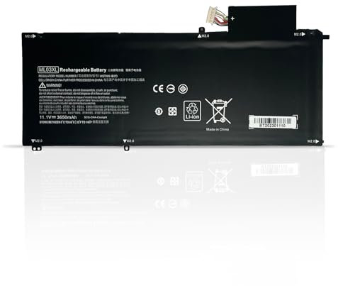 ML03XL Batterie de remplacement ordinateur portable pour HP Spectre X2 12 Detachable 12-a 12-a0xx 12-a000 ENERGY STAR 2-in-1 Series 12-a009nr 12-a008nr 12-a001ng 12-a004tu 12-a002tu Series(11.4V 42Wh)