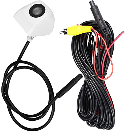 KIMISS 12V Car Rear View Camera Kit Rear Parking Camera for Reverse Parking Auto Monitor with High Definition 170° Wide Angle Lens Night Vision Universal Fit Car/Truck/RV/Van (White)