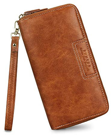 FT Funtor Handgelenk-börsen für Damen, PU-Leder, veganes Leder, Clutch-börse, Reißverschluss, Handybörse, Kartenhalter, Organizer