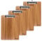 Uquelic Klemmbrett/Schreibbrett/Clipboard A4-4Pcs Klemmbretter A4 Eleganz Luxus Holzmaserung Abgerundete Ecken Zwischenablage mit Robustem Clip und Loch Zum Aufhängen