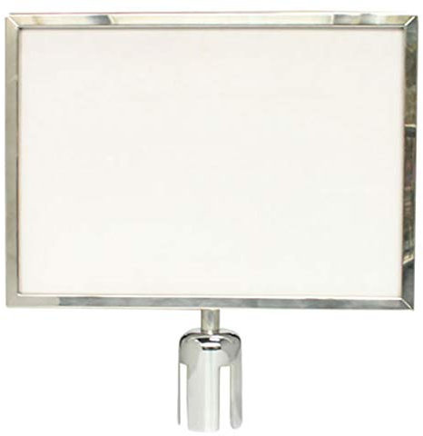 Info-Tafel A4/A3 quer für Pfosten mit Gurtbänder (Krom, A3 Horizontal)