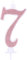 Candelina Numerale Glitter Rosa Gold n.7