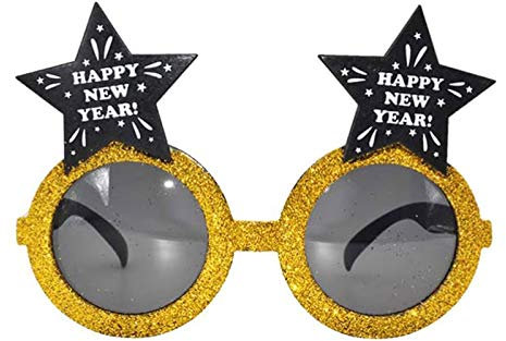 Soochat 2021 Neujahrs-Eveglasses Happy New Year Sonnenbrille Neuheit Party Brille für Silvester Party Favors Photo Booth Requisiten Abschlussbedarf