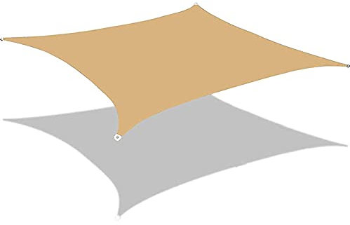 DKLE Vela de Sombra Impermeable 3X6M, Toldos Vela Impermeables Transpirable, 95% de Protección Rayos UV Toldo, con Kits De Montaje, para Patio Exteriores Jardín