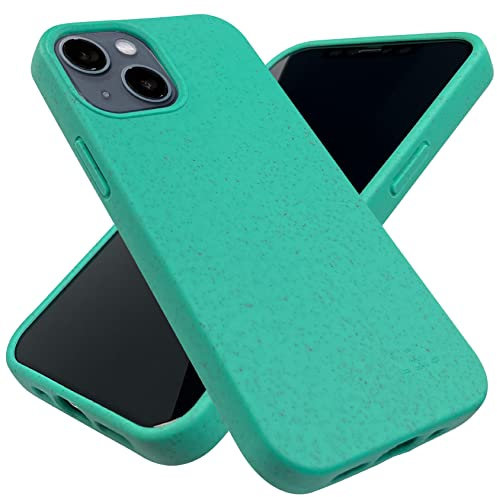 LOAM & LORE Biodegradable Phone Case for iPhone 13 Mini, Plastic Free Eco Friendly Phone Case, Plant Based Compostable iPhone 13 Mini Case, Premium Zero-Waste Phone Cover (Mint)