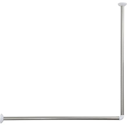 Tendance - Barre de Douche d Angle 80x80 cm Acier Inoxydable - Chrome