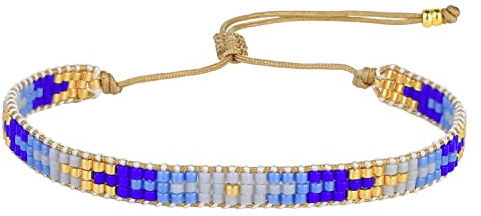 KELITCH Chic Punk Strang Perlen Armbänder Gemischte Farben Wickelarmband Handgeflochtener Verstellbares Armreif Für Damen