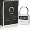 Verrouillage de la minuterie en métal, 99 Heures Maximum, Verrouillage Intelligent de la minuterie, Affichage LCD, Cadenas de sécurité Rechargeable par USB pour la Maison